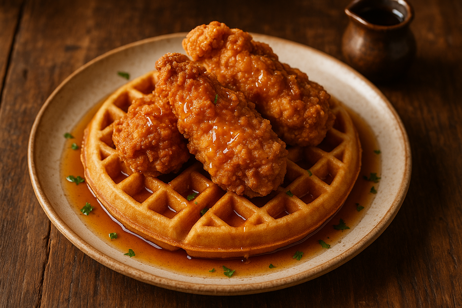 chicken and waffles