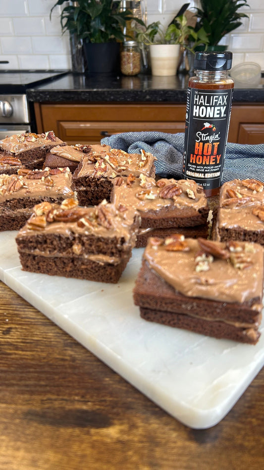 Hot Honey Brownie Bars