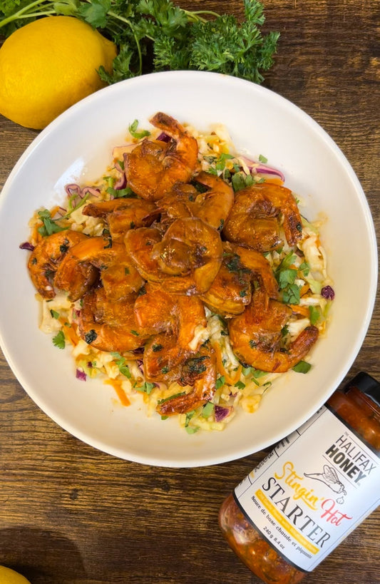 Hot Honey Shrimp & Cabbage