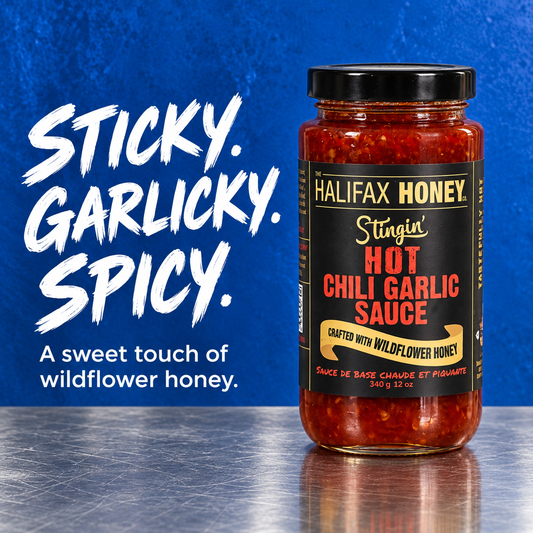 Stingin’ Hot Chili Garlic Sauce with Wildflower Honey